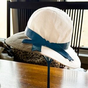 Chanel White Linen Hat